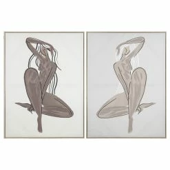 Amalfi Femina 2 Piece Wall Décor Set 50x70cm Taupe