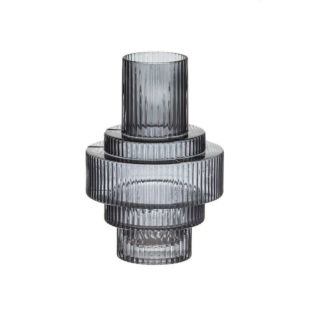 Amalfi Aidy Vase Smokey Small Grey 3 Amalfi Aidy Vase Smokey Small Grey