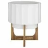 Amalfi Arman Plant Pot On Stand 28x39cm White -Outlet Home Store ALB VNPTAM009SWH