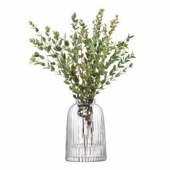 LSA Pleat Clear Vase 20cm