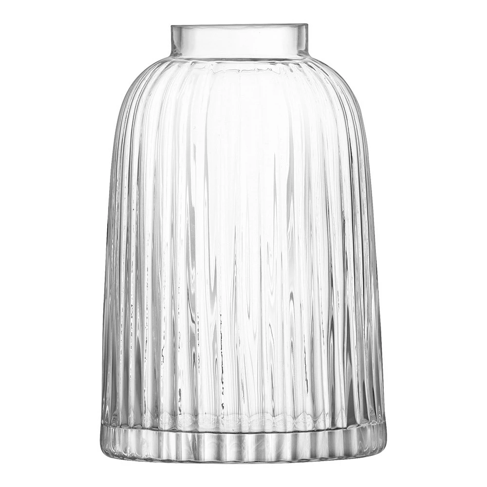 LSA Pleat Clear Vase 20cm 4 LSA Pleat Clear Vase 20cm - Image 2