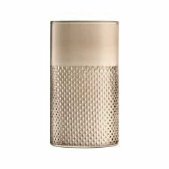 LSA Wicker Vase/Lantern 25cm Taupe