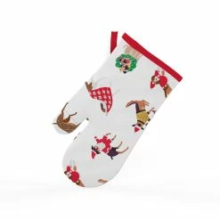 Ambrosia Santas Workshop IV Set Of 2 Oven Glove Dog
