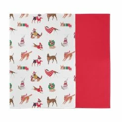 Ambrosia Santas Workshop IV Set Of 2 Tea Towel Dog