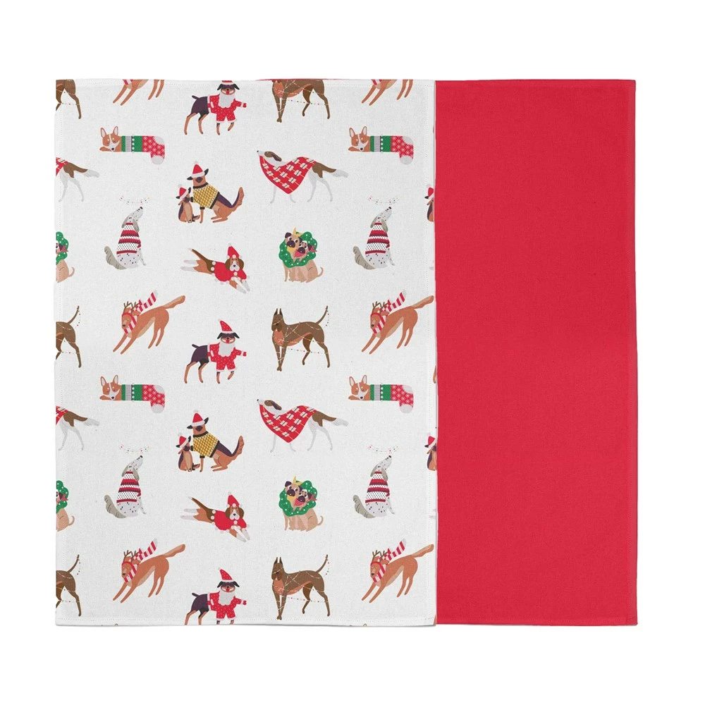 Ambrosia Santas Workshop IV Set Of 2 Tea Towel Dog 3 Ambrosia Santas Workshop IV Set Of 2 Tea Towel Dog
