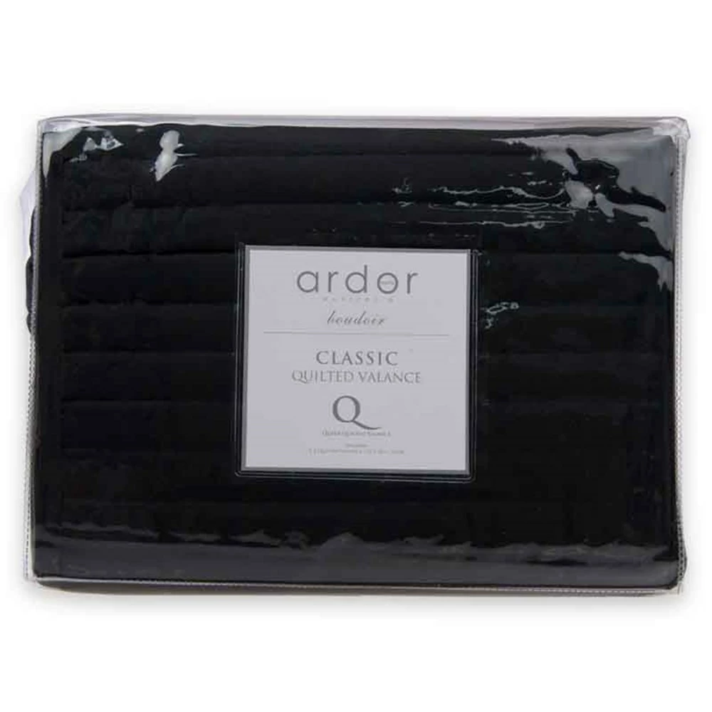 Ardor Boudoir Black Quilted Valance King 3 Ardor Boudoir Black Quilted Valance King - Image 2