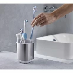 Joseph Joseph Easystore Steel Toothbrush Caddy -Outlet Home Store JOS 70530 3
