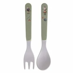 Ashdene Robots 5 Piece Kids Dinner Set Green -Outlet Home Store LAD 521122 5