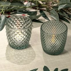 Ladelle Twinkle 3 Pack Of Jadeite Tealights -Outlet Home Store LAD 72648 3