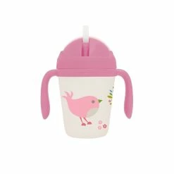 Penny Scallan Chirpy Bird Bamboo Sippy Cup With Weighted Straw 250ml