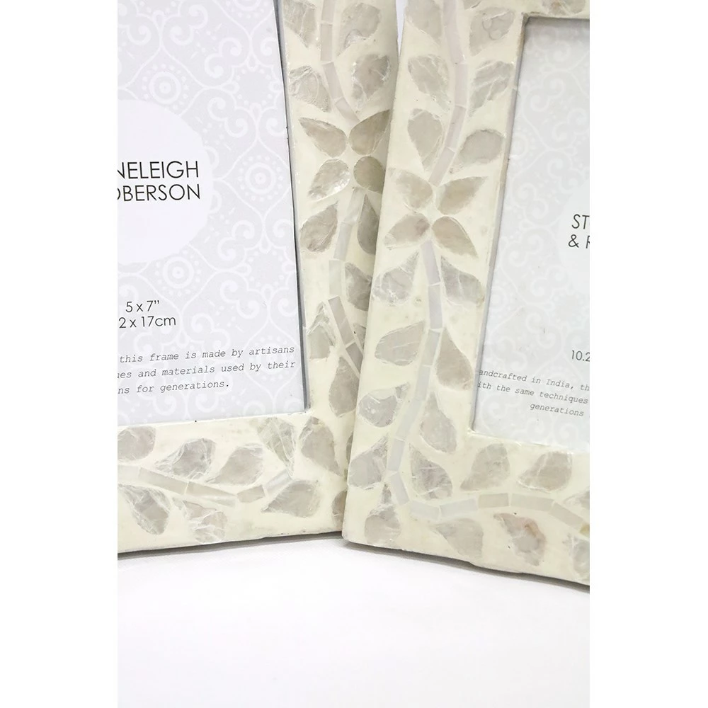 Stoneleigh Roberson Utopia Capiz Shell Photo Frame 4x6" White 4 Stoneleigh Roberson Utopia Capiz Shell Photo Frame 4x6" White - Image 2