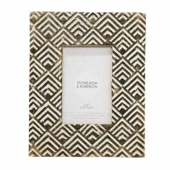 Stoneleigh Roberson Arrow Carved Wood Photo Frame 4x6" White Wash