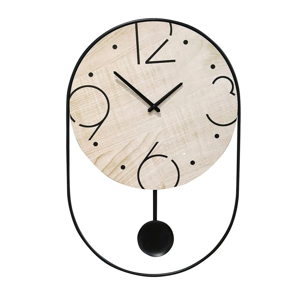 Stoneleigh Roberson June Wall Clock With Pendulum 62x42cm Natural 3 Stoneleigh Roberson June Wall Clock With Pendulum 62x42cm Natural