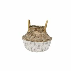 Stoneleigh Roberson Harper Woven Basket Medium 32cm Natural & White