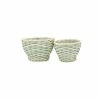 Stoneleigh Roberson Set Of 2 Billi Woven Round Planter Baskets 2 Stoneleigh Roberson Set Of 2 Billi Woven Round Planter Baskets -Outlet Home Store RMA 968096