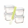 Glasslock 5 Piece Baby Food Container Set Square With Silicone Spoon 210ml -Outlet Home Store SAH 28097